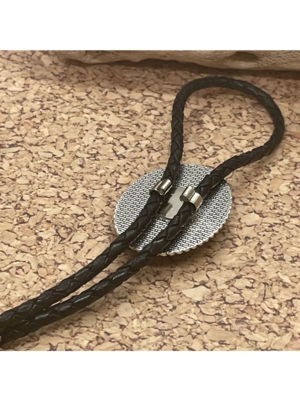 White Buffalo Turquoise Silver Western Leather Bolo Tie Necklace Ranch Wear new